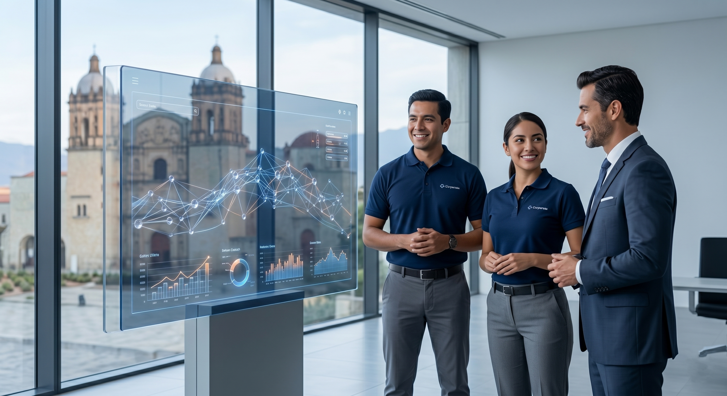 Equipo de GERSystem trabajando con un cliente en Oaxaca